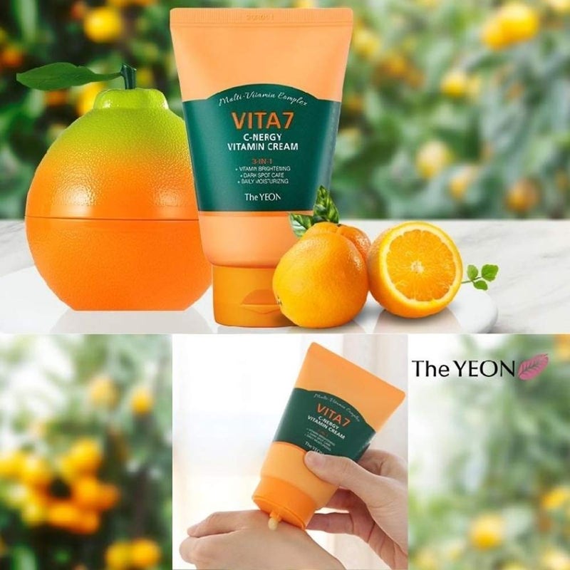 THE YEON Korean skin care TheYEON Vita7 C-Nergy Vitamin Cream 100ml 3.38 fl.oz - Brightening Skincare, Soothing, Moisturizing - Image 2